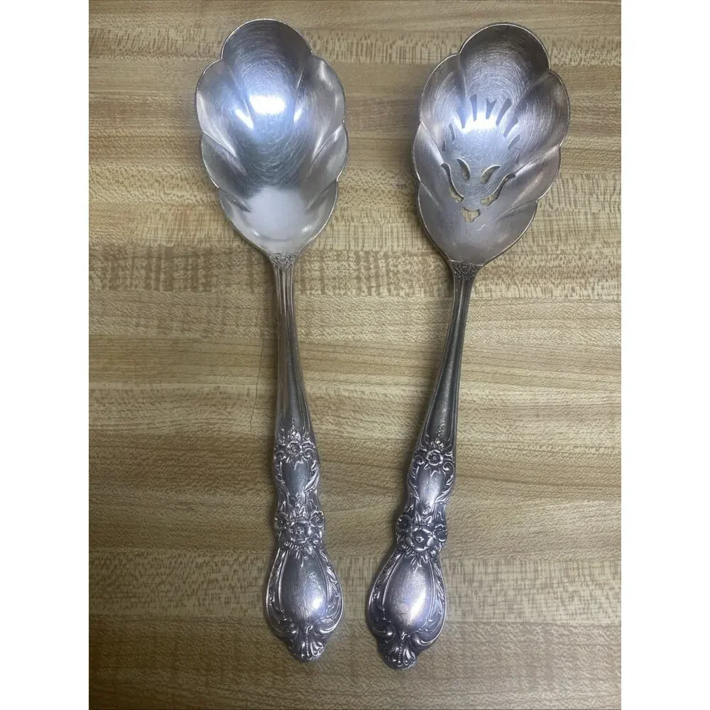 9 Piece 1847 Rogers Bros Heritage Silver Plate Lot Forks Servicing Utensils
